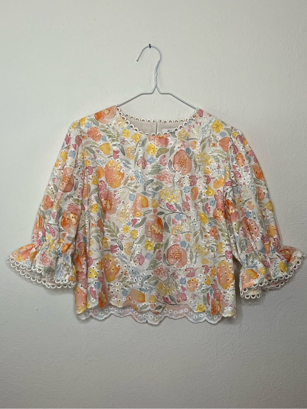 Floral Eyelet Blouse